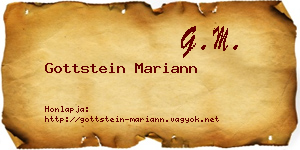 Gottstein Mariann névjegykártya